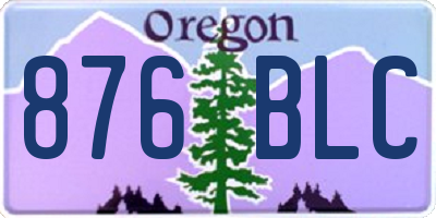 OR license plate 876BLC