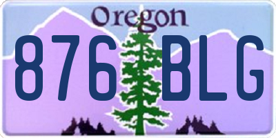 OR license plate 876BLG