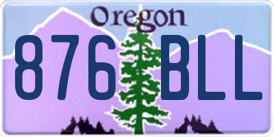 OR license plate 876BLL