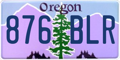 OR license plate 876BLR
