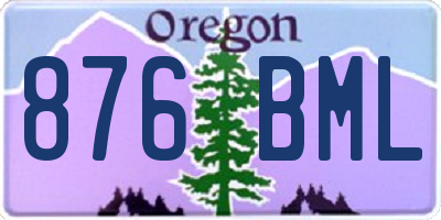 OR license plate 876BML