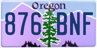 OR license plate 876BNF
