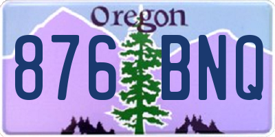 OR license plate 876BNQ