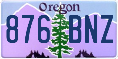 OR license plate 876BNZ