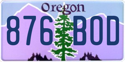 OR license plate 876BOD