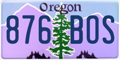 OR license plate 876BOS