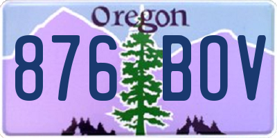 OR license plate 876BOV