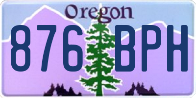 OR license plate 876BPH