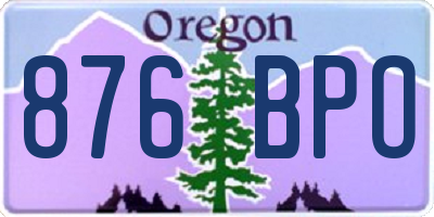 OR license plate 876BPO
