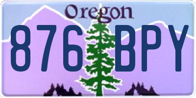 OR license plate 876BPY
