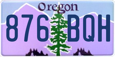 OR license plate 876BQH