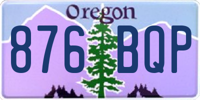 OR license plate 876BQP