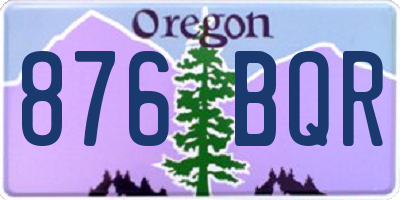 OR license plate 876BQR