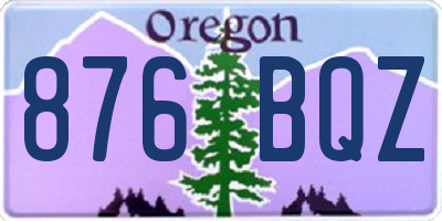 OR license plate 876BQZ