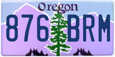 OR license plate 876BRM