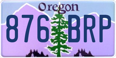 OR license plate 876BRP