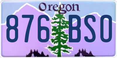 OR license plate 876BSO