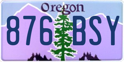 OR license plate 876BSY
