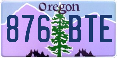 OR license plate 876BTE