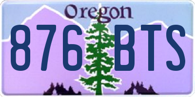 OR license plate 876BTS