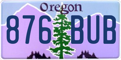 OR license plate 876BUB