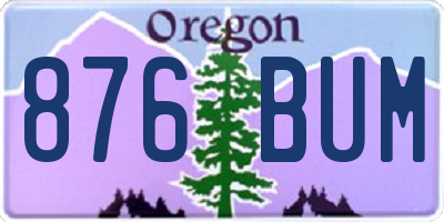 OR license plate 876BUM