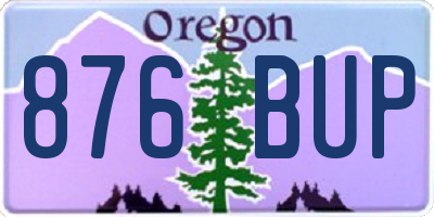 OR license plate 876BUP