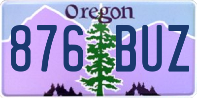OR license plate 876BUZ