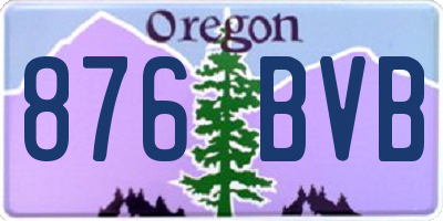 OR license plate 876BVB