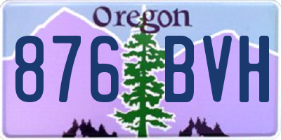 OR license plate 876BVH
