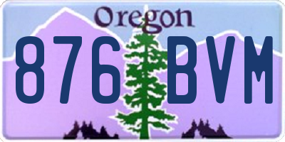 OR license plate 876BVM