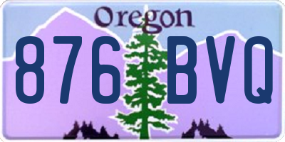 OR license plate 876BVQ