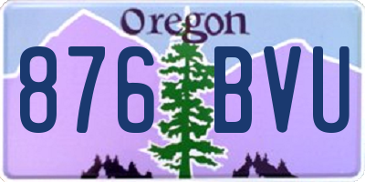 OR license plate 876BVU