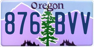 OR license plate 876BVV