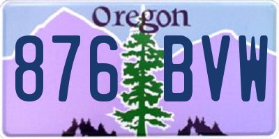 OR license plate 876BVW