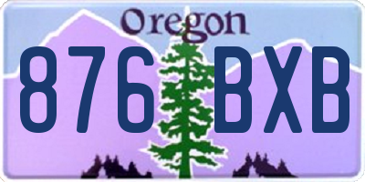 OR license plate 876BXB
