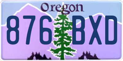 OR license plate 876BXD