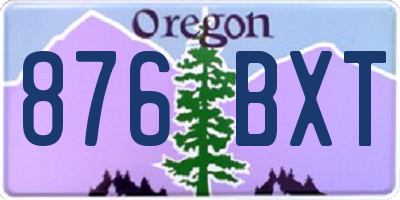 OR license plate 876BXT