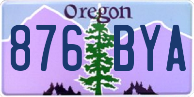 OR license plate 876BYA