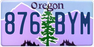 OR license plate 876BYM