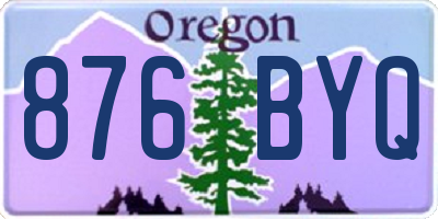 OR license plate 876BYQ