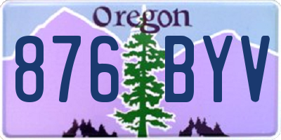 OR license plate 876BYV