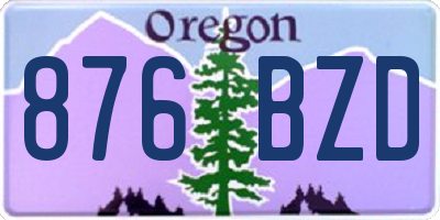 OR license plate 876BZD