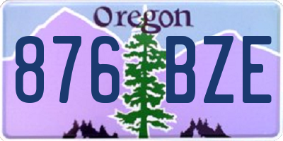 OR license plate 876BZE