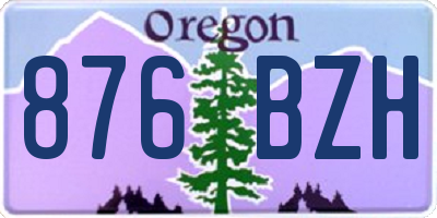 OR license plate 876BZH