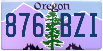 OR license plate 876BZI