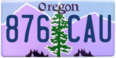 OR license plate 876CAU