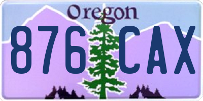 OR license plate 876CAX