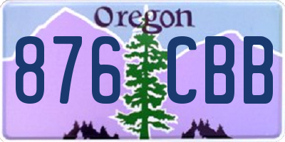 OR license plate 876CBB