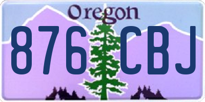 OR license plate 876CBJ